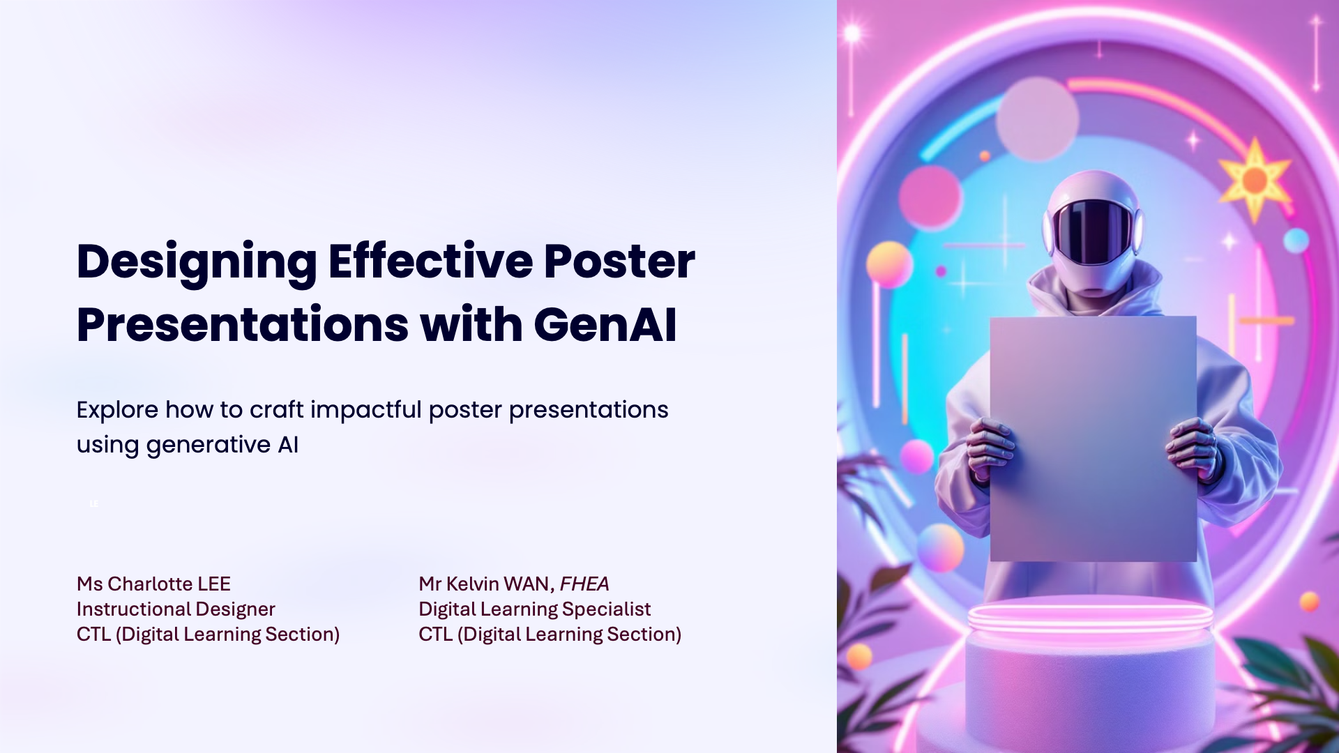 Designing Effective Poster Presentations with GenAI​ Workshops